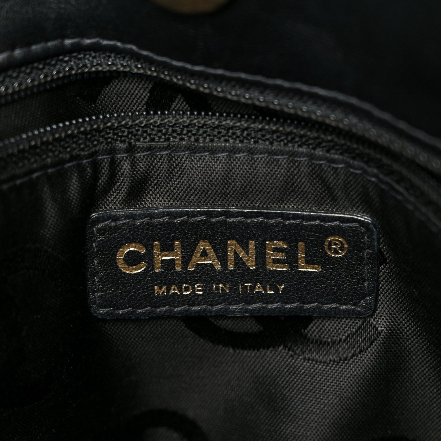 Chanel Calfskin Wild Stitch Tote Black