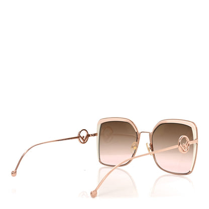 Fendi Metal Acetate F is Fendi Square Sunglasses FF 0294/S Rose Gold