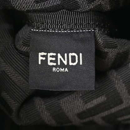 Fendi Jacquard Vitello Logo Bucket Bag Blue