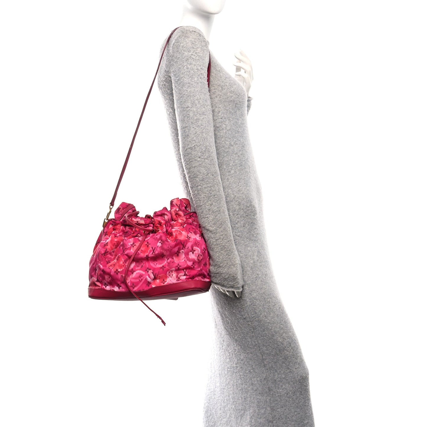 Louis Vuitton Nylon Monogram Ikat Noefull MM Rose Indien