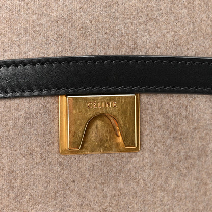 Celine Felt Smooth Calfskin Mini Belt Bag Beige