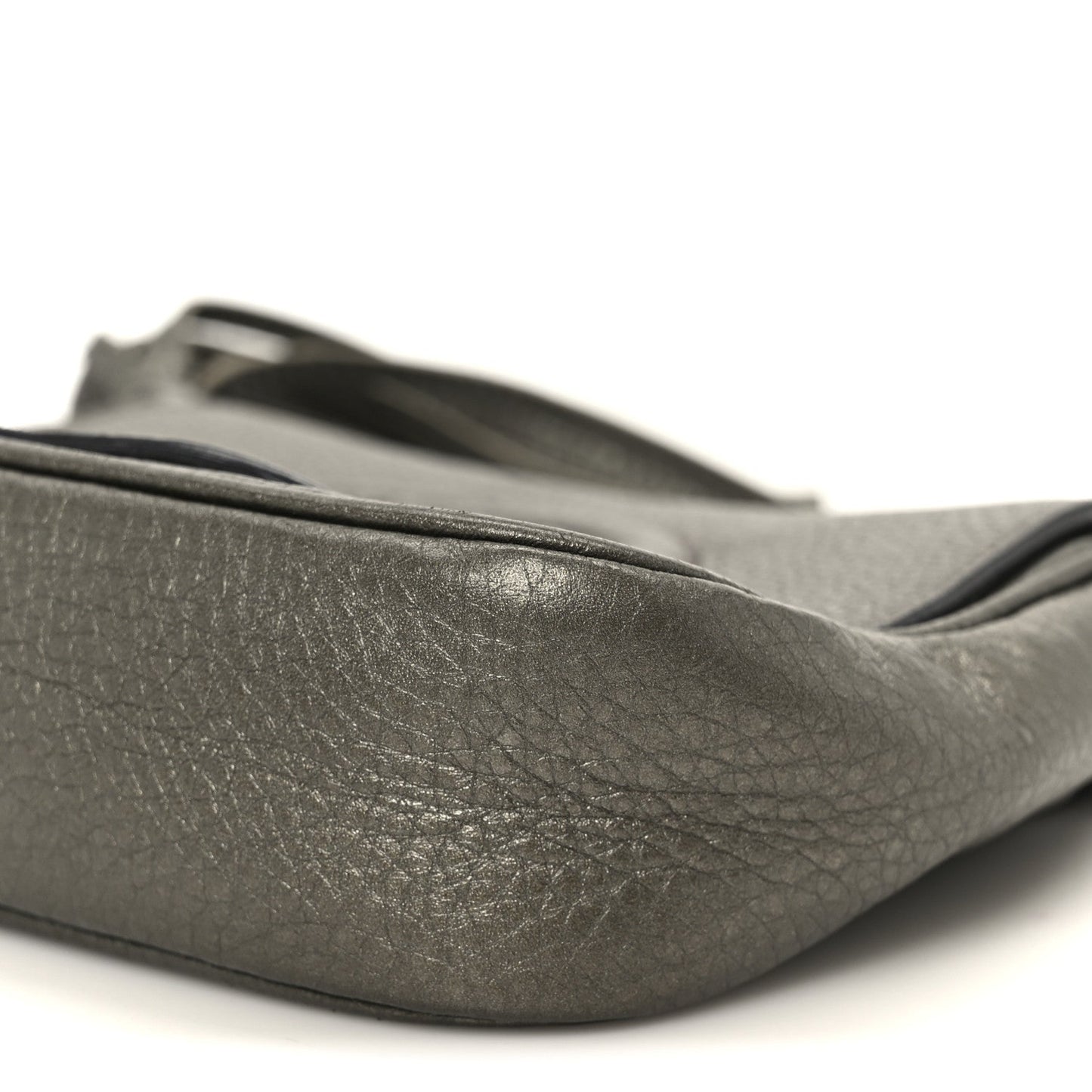 Gucci Metallic Pebbled Calfskin Small Soho Flap Crossbody Sasso