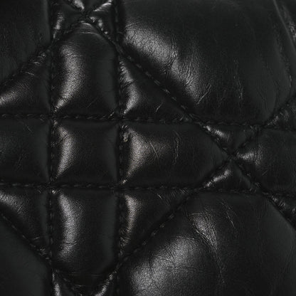 Christian Dior Calfskin Macrocannage Mini Caro Bag Black