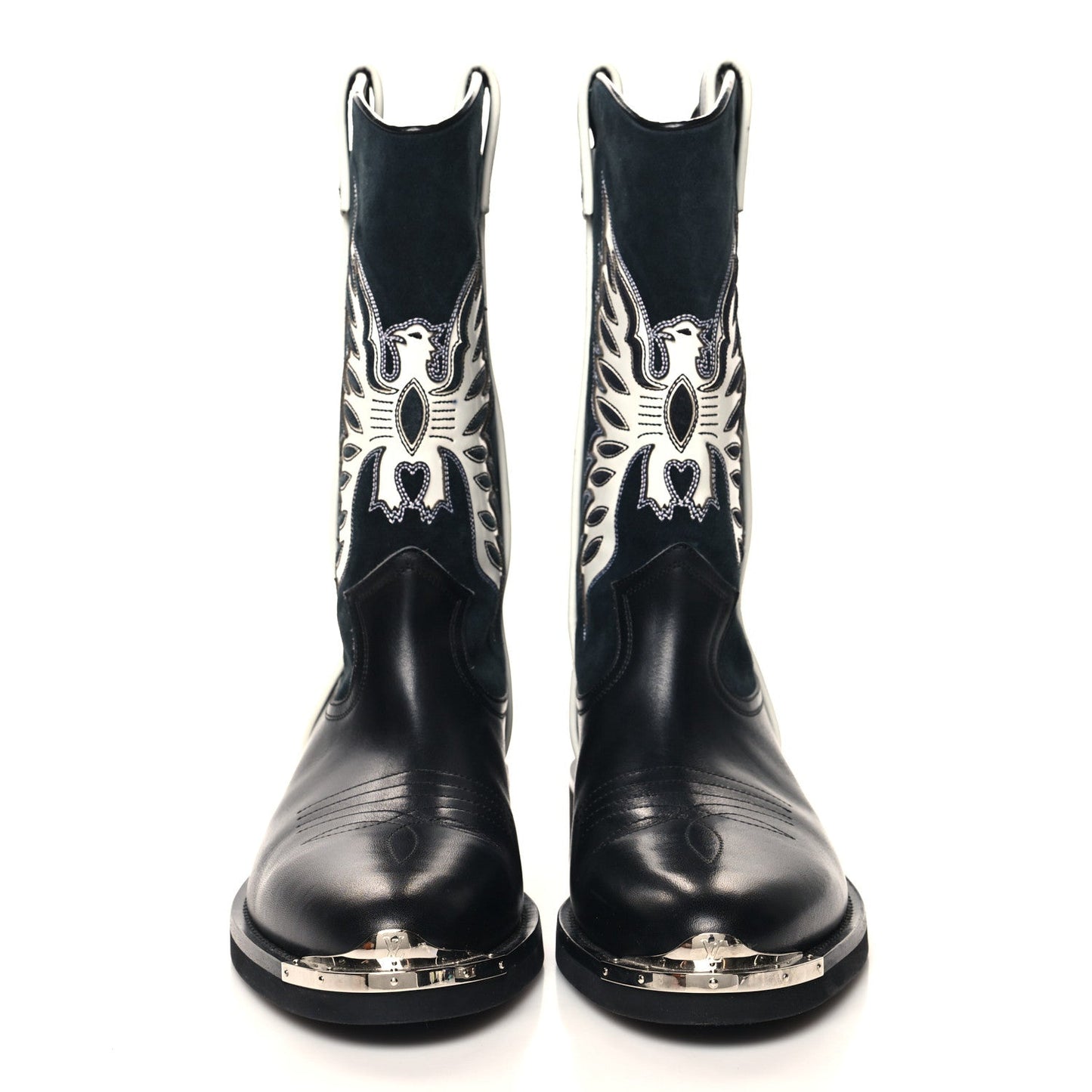 Louis Vuitton Calfskin Canyon Mens Cowboy Boots 9 Black