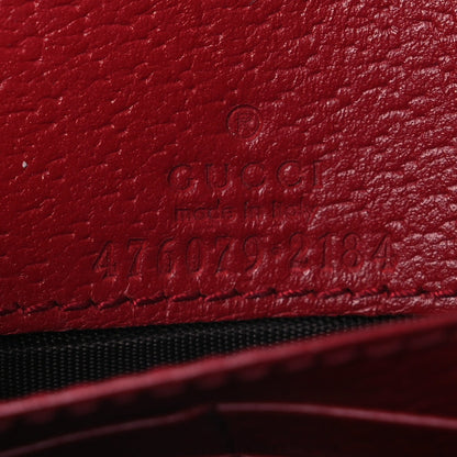 Gucci GG Supreme Monogram Web Queen Margaret Chain Wallet Red