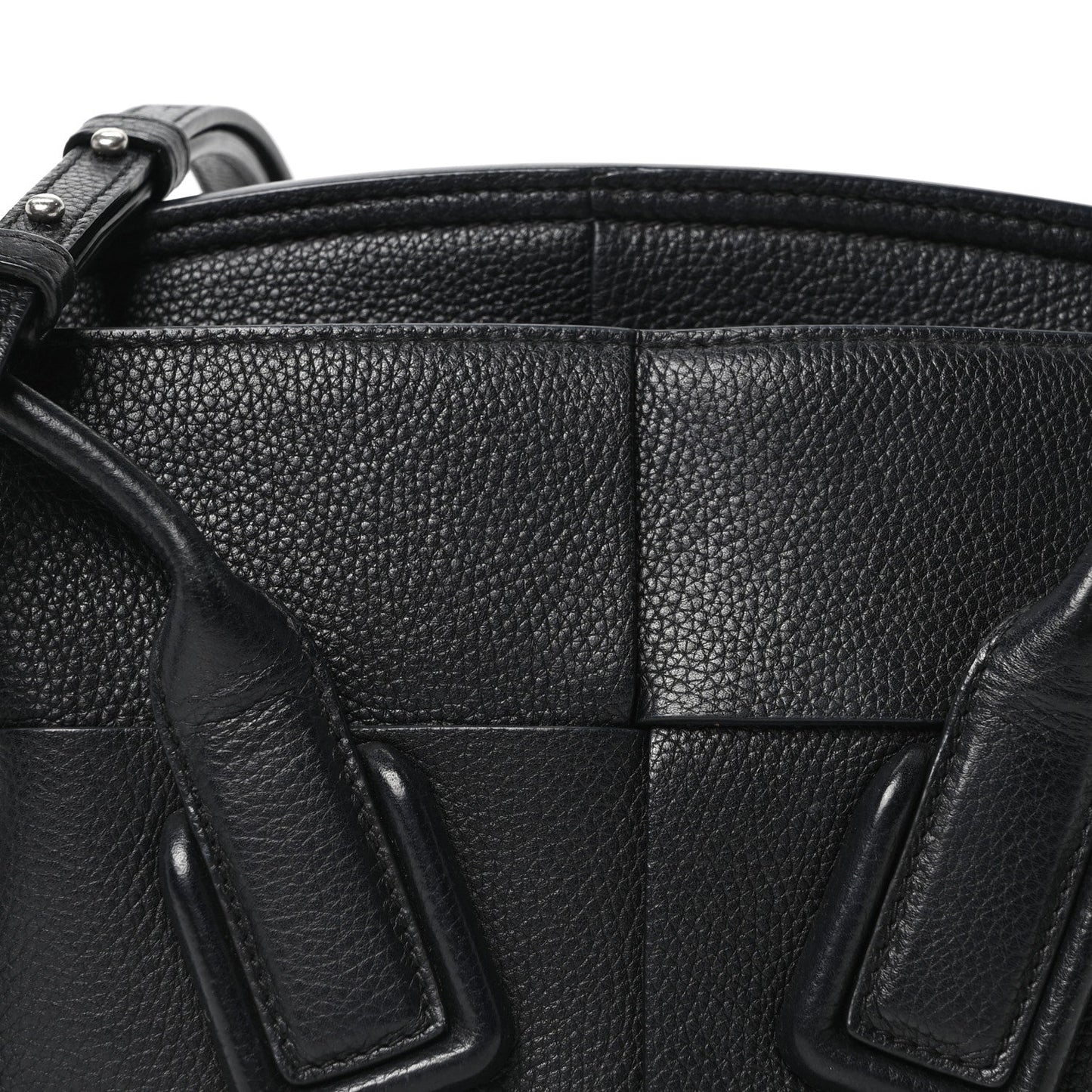 Bottega Veneta Grained Calfskin Mini Maxi Intrecciato Arco 33 Black