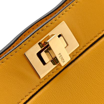 Fendi Shiny Nappa Petite Peekaboo I SEE U Satchel Mimosa