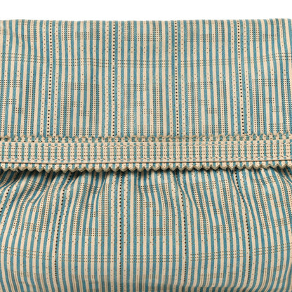 Fendi Vitello Perforated FF Striped Small Chef Bag Blue White