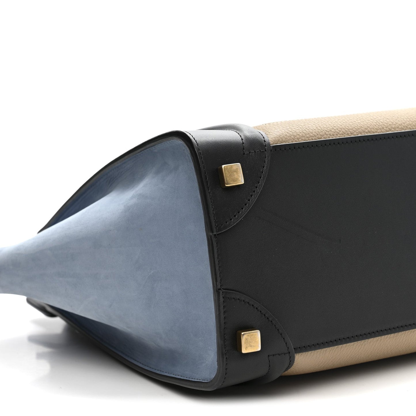 Celine Baby Grained Calfskin Nubuck Micro Tri-Color Luggage Medium Blue