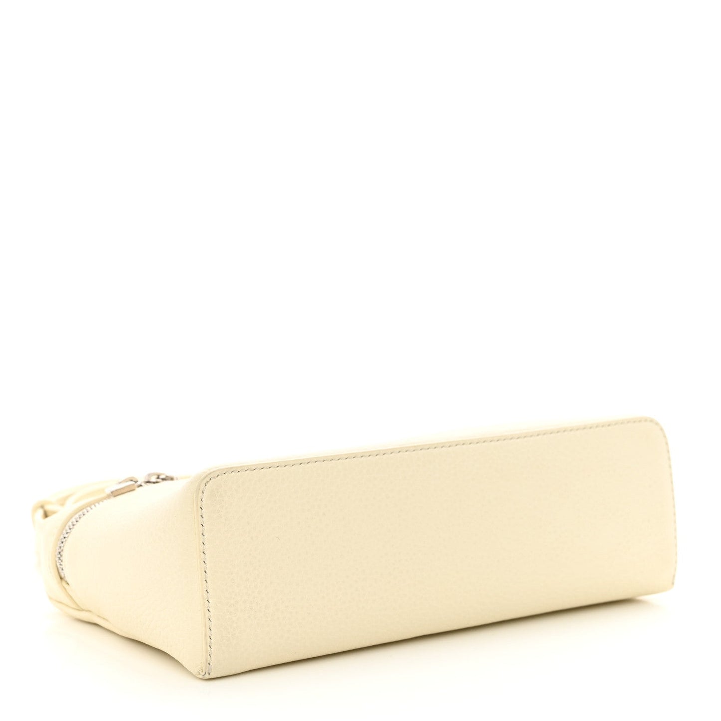 Loro Piana Grained Calfskin L19 Extra Pocket Pouch Whisper White