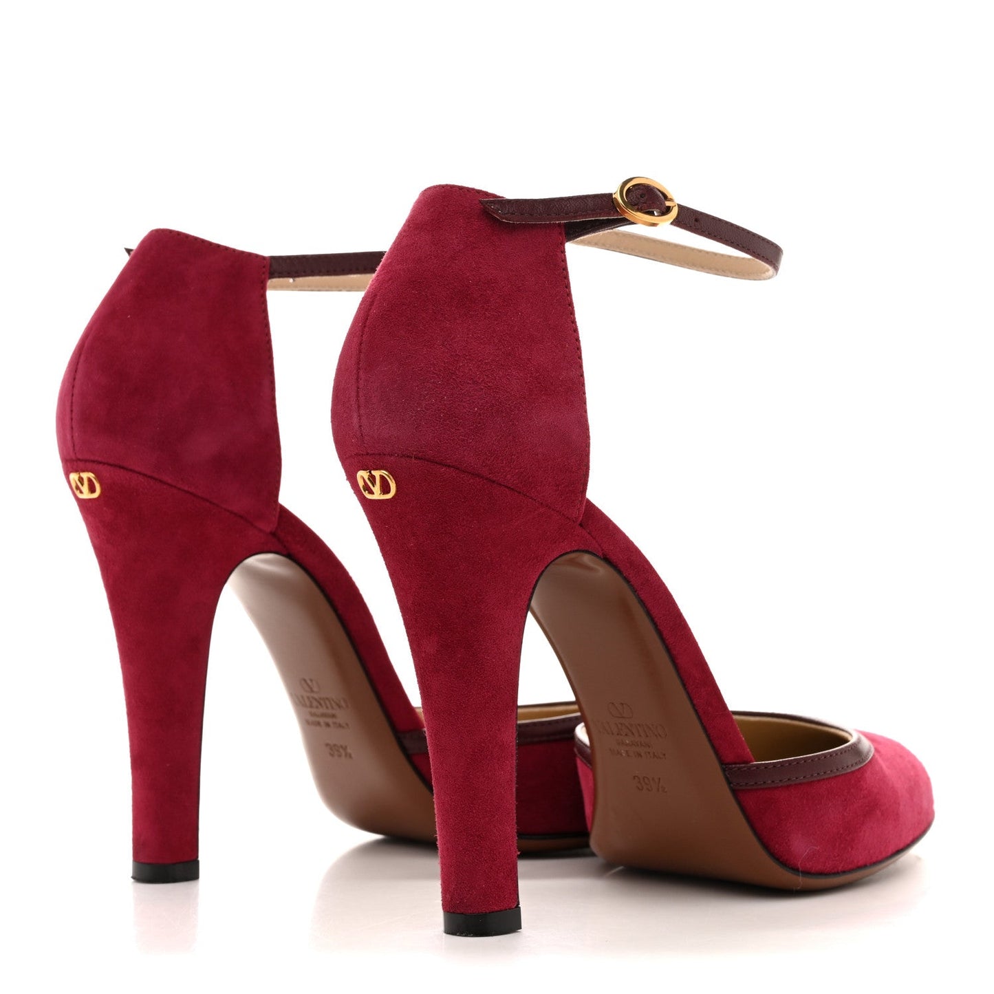 Valentino Garavani Suede Hi Dolly Pumps 39.5 Pink