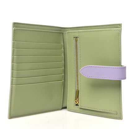 Celine Grained Calfskin Medium Multifunction Strap Wallet Sage Lilas