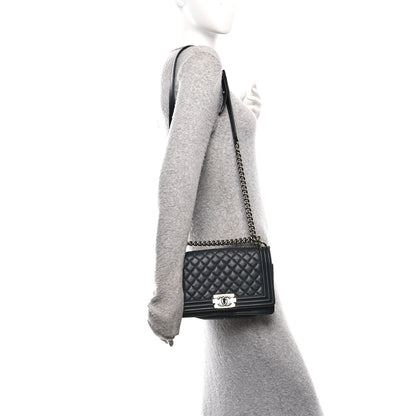 Chanel Lambskin Quilted Medium Boy Flap Black