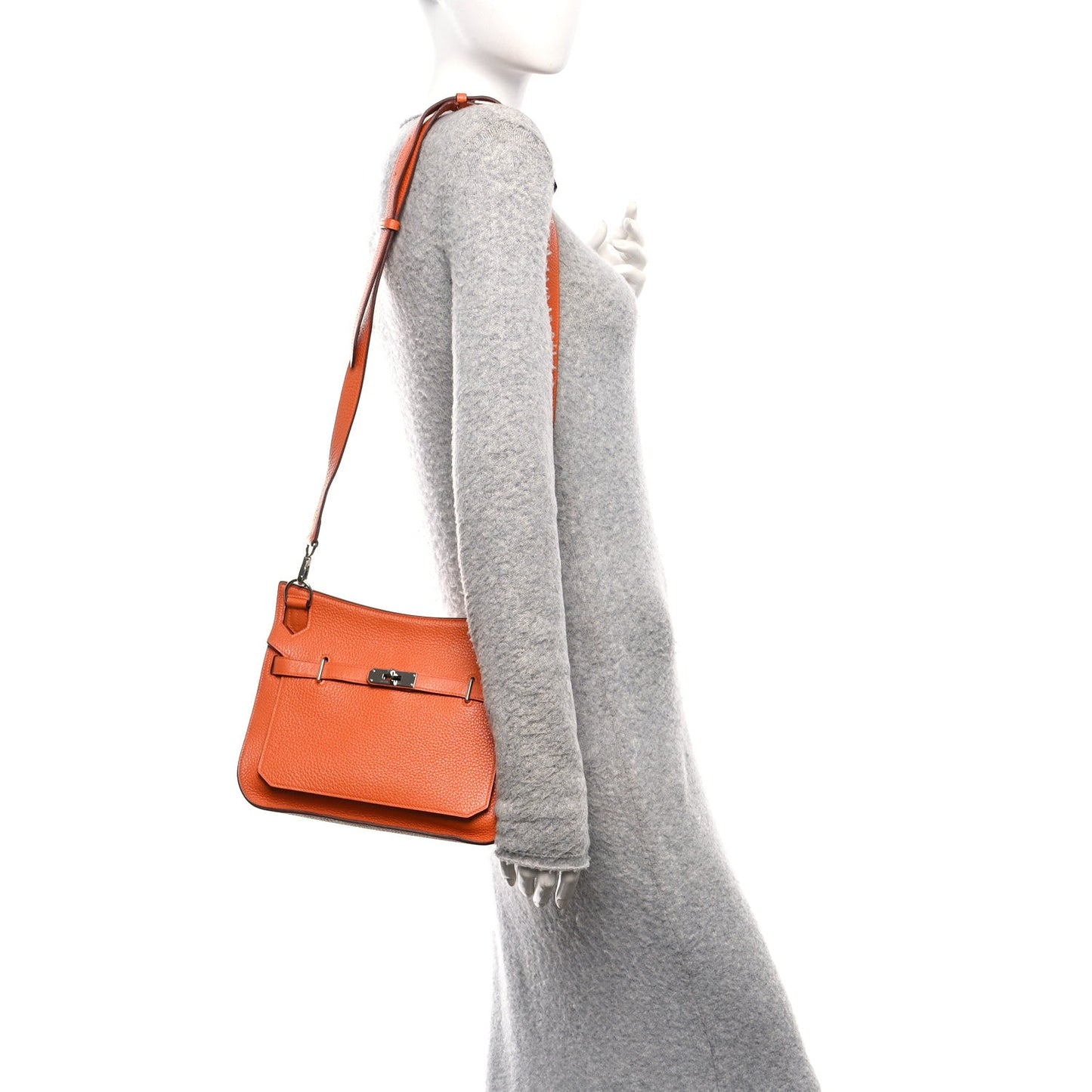Hermes Taurillon Clemence Jypsiere 28 Orange