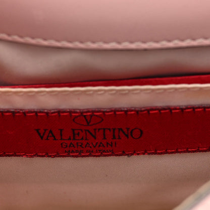 Valentino Garavani Vitello Rockstud Crossbody Saddle Bag Water Rose