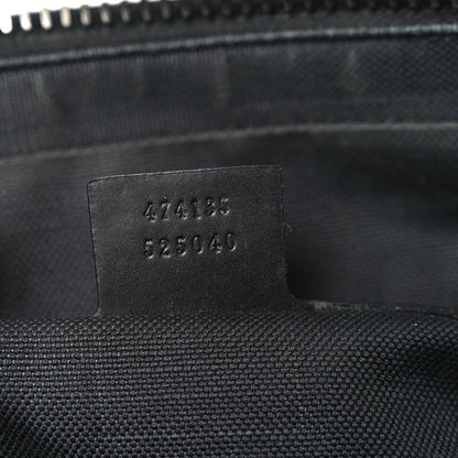 Gucci GG Supreme Monogram Appia Calfskin Web Briefcase Black