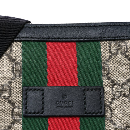 Gucci GG Supreme Monogram Web Messenger Bag Black