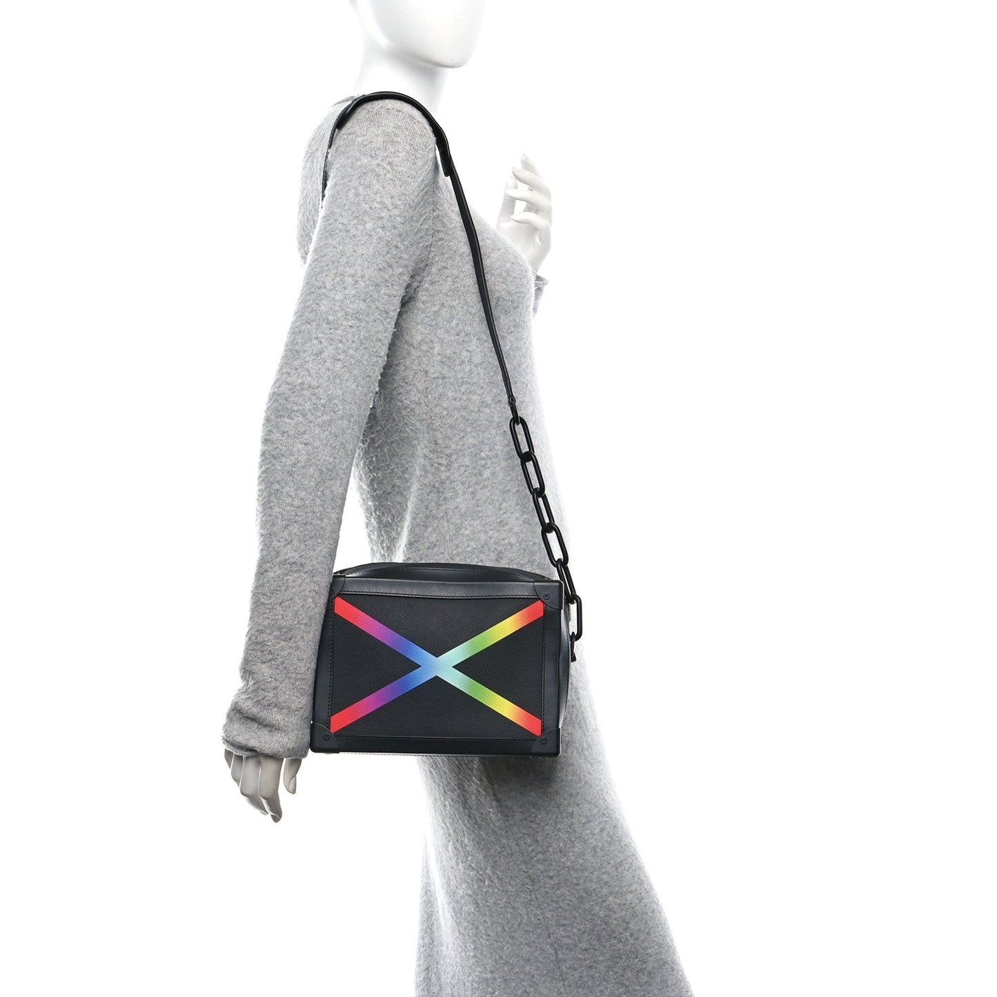 Louis Vuitton Taiga Rainbow Soft Trunk Black