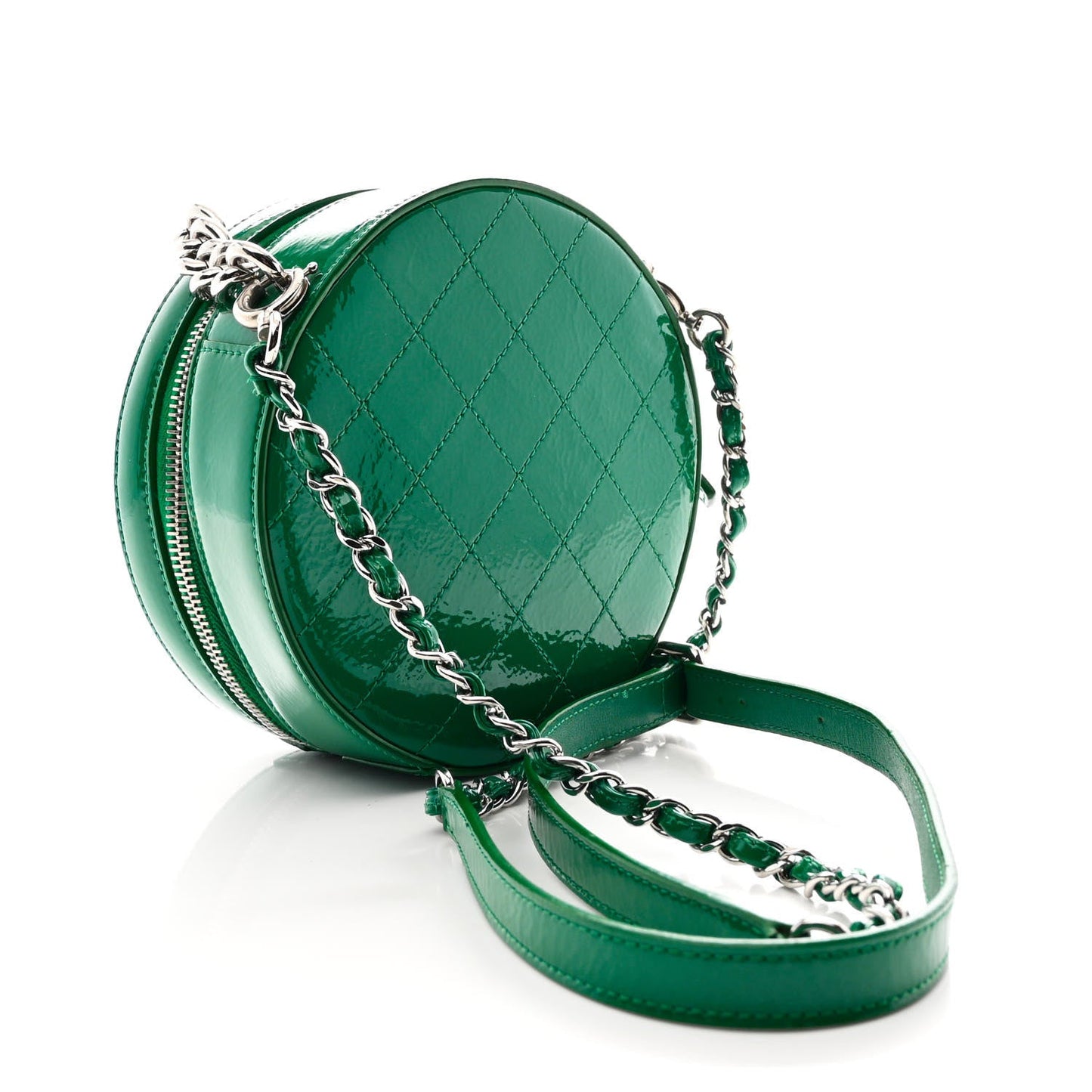 Chanel Glazed Calfskin Round As Earth Evening Bag Green