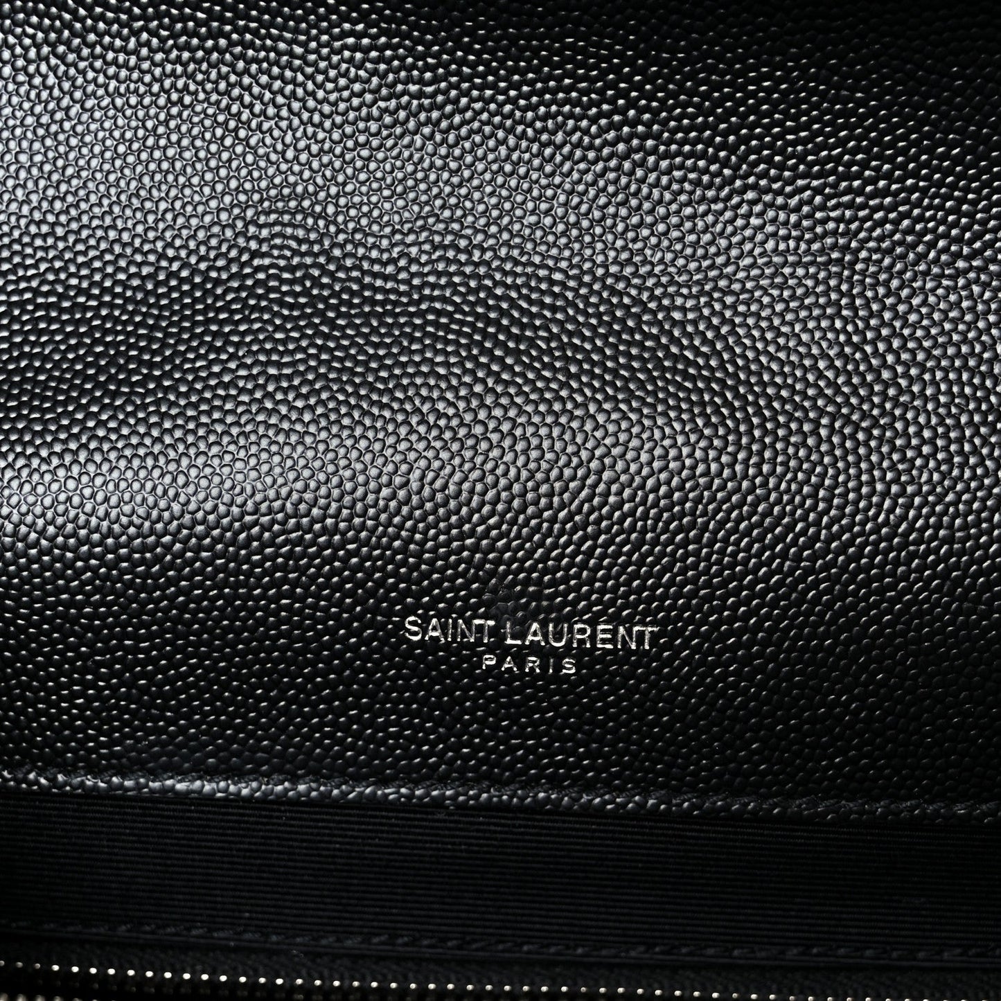 Saint Laurent Grain De Poudre Textured Mixed Matelasse Large Triquilt Monogram Satchel Black