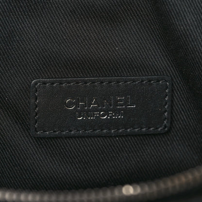 Chanel Calfskin Quilted Waist Belt Bag Black