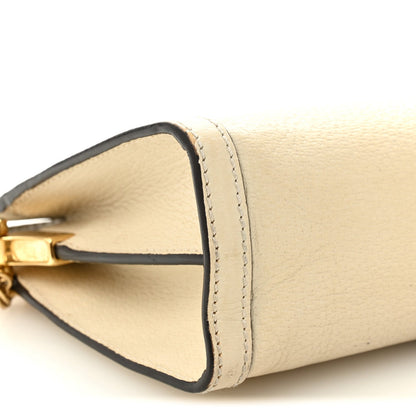 Gucci Textured Calfskin Web Small Ophidia Chain Shoulder Bag Mystic White
