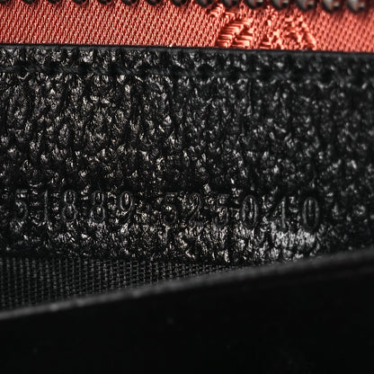 Gucci Canvas Diagonal Interlocking G Zip Pouch Black Orange