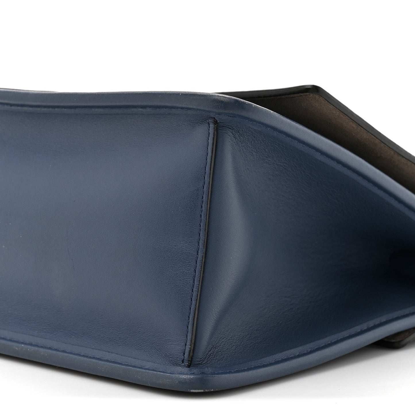Fendi Vitello Century Opaco F is Fendi Kan I Shoulder Bag Blu Scuro