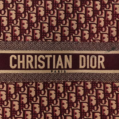 Christian Dior Oblique Large Book Tote Burgundy Multicolor