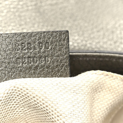 Gucci Metallic Pebbled Calfskin Small Soho Flap Crossbody Sasso