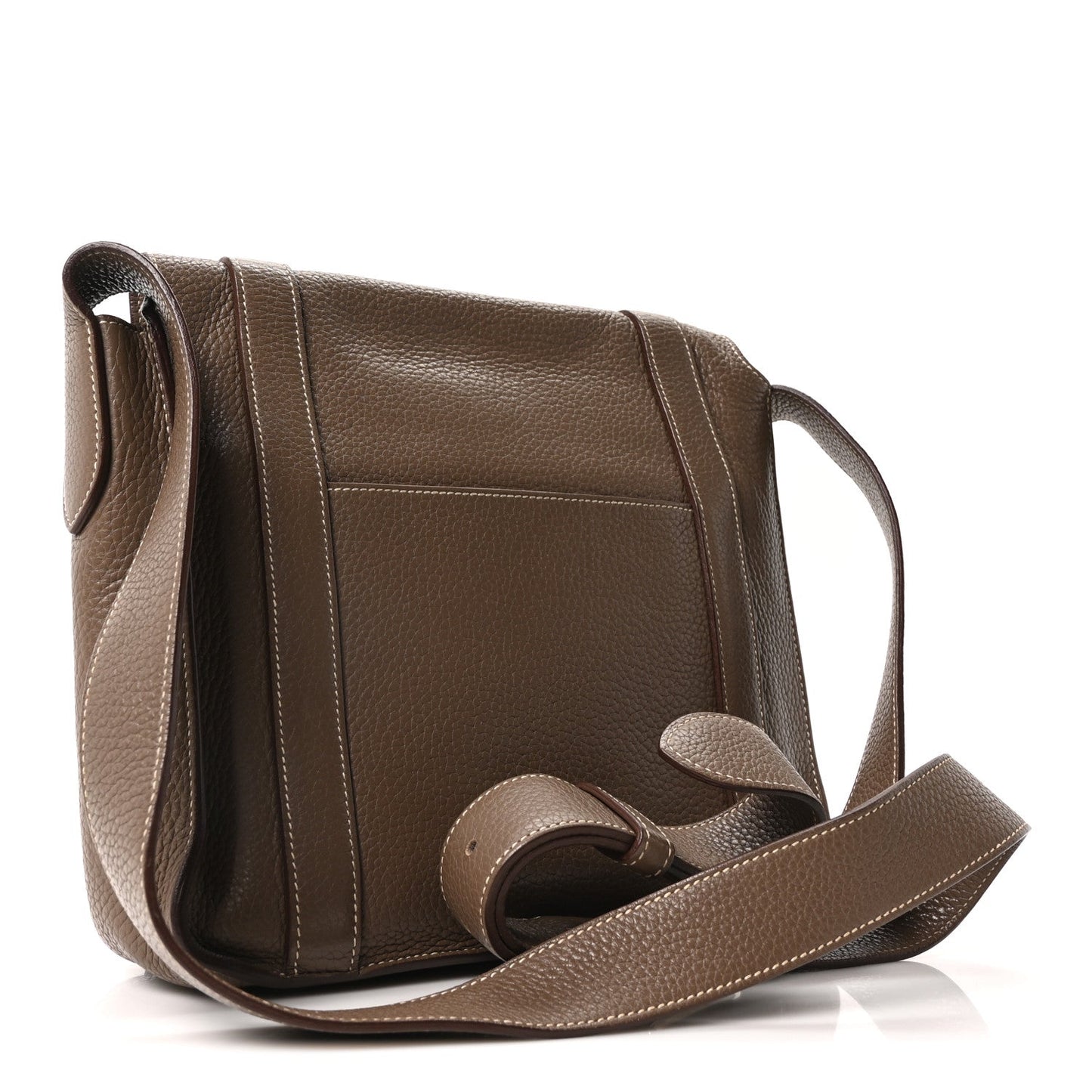 Hermes Taurillon Clemence Steve Messenger 28 Etoupe