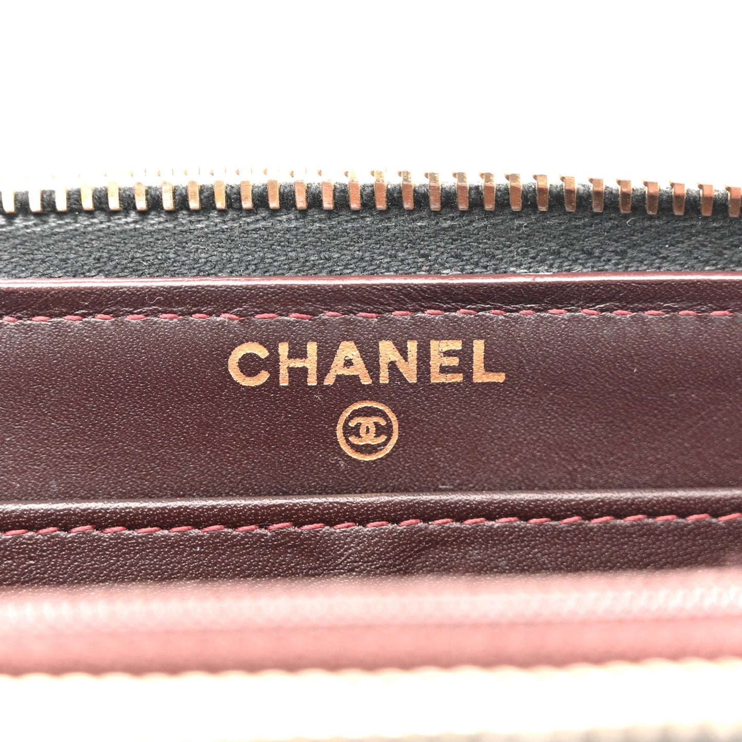 Chanel Caviar Quilted Large Gusset Zip Around Wallet Navy
