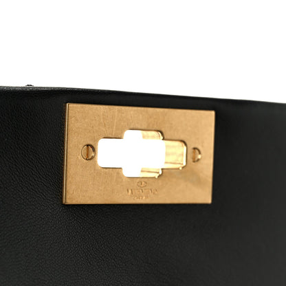Valentino Garavani Nappa Medium Roman Stud Shoulder Bag Black