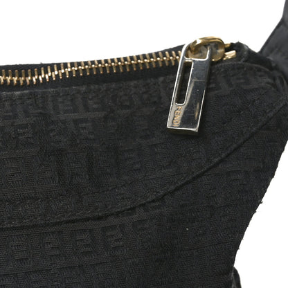 Fendi Zucchino Vitello Shoulder Bag Black
