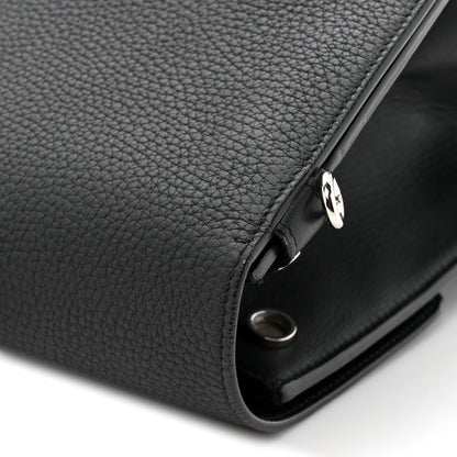 Christian Dior Grained Calfskin Large Diorever Flap Black
