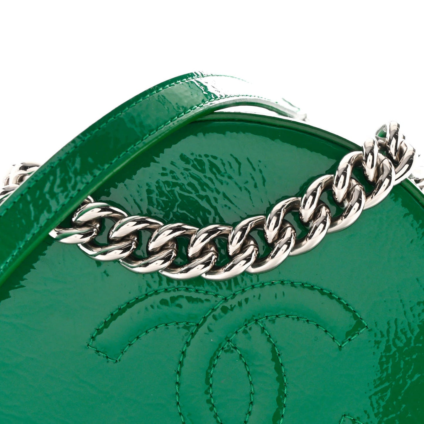 Chanel Glazed Calfskin Round As Earth Evening Bag Green