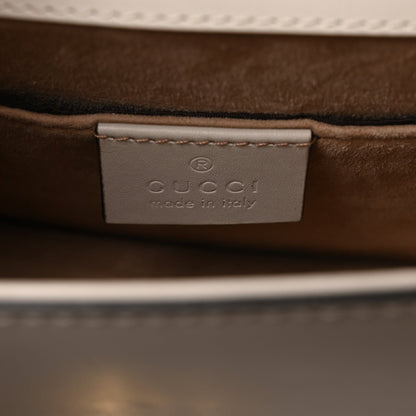 Gucci Calfskin Mini Sylvie Shoulder Bag White