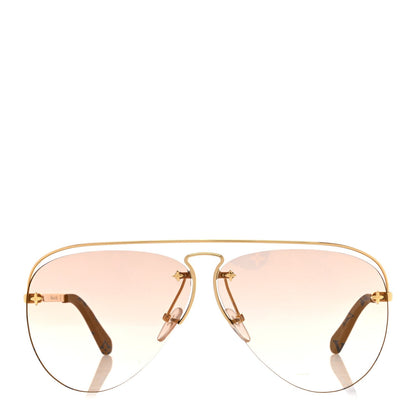 Louis Vuitton Monogram Grease Sunglasses Z1366E Gold