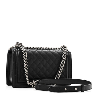 Chanel Caviar Quilted Medium Boy Flap Black