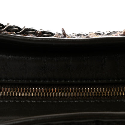 Chanel Tweed Calfskin Medium Gabrielle Hobo Brown