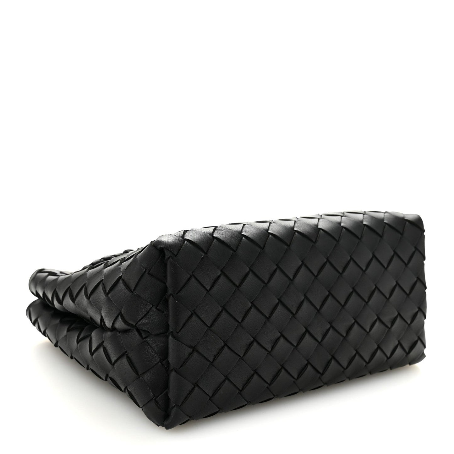 Bottega Veneta Nappa Intrecciato Small Andiamo Shoulder Bag Black