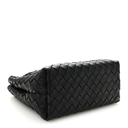 Bottega Veneta Nappa Intrecciato Small Andiamo Shoulder Bag Black