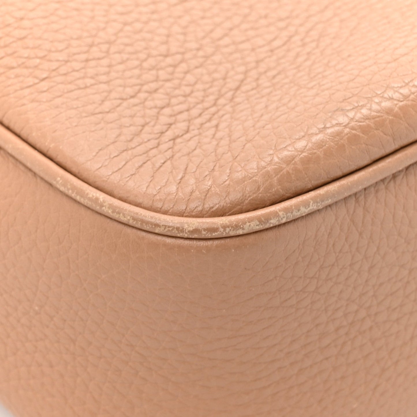 Gucci Pebbled Calfskin Small Soho Disco Bag Rose Beige