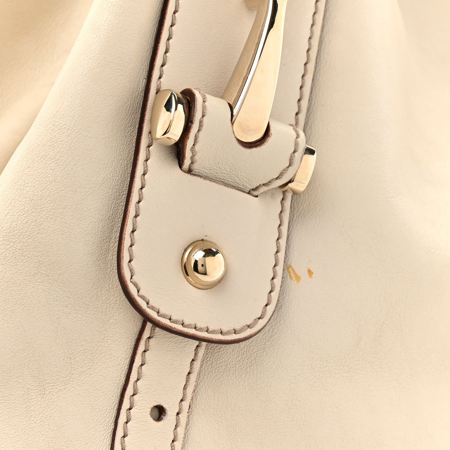 Gucci Calfskin Medium Pelham Shoulder Bag Off White