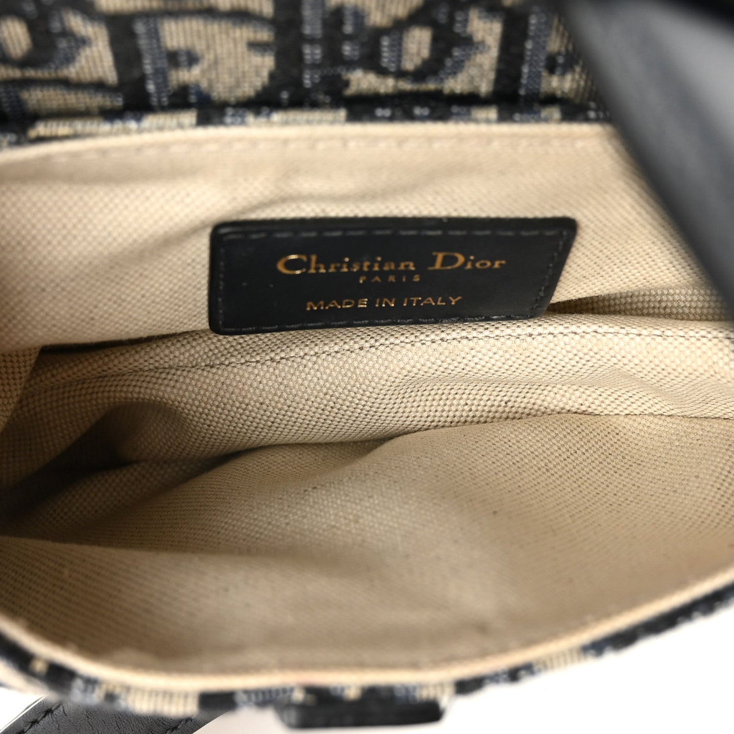Christian Dior Oblique Mini Saddle Bag Blue
