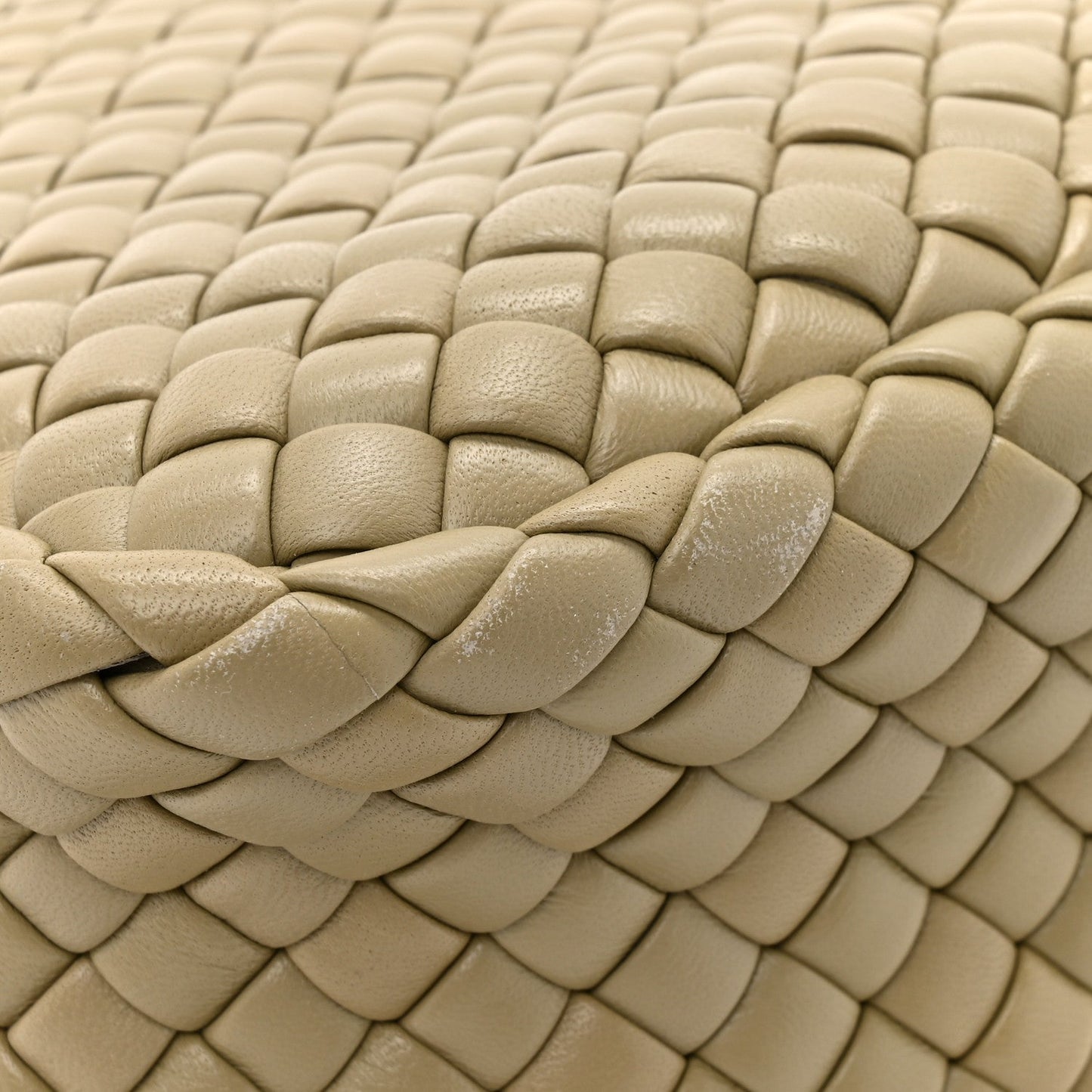Bottega Veneta Nappa Intrecciato Small Cobble Shoulder Bag Camel