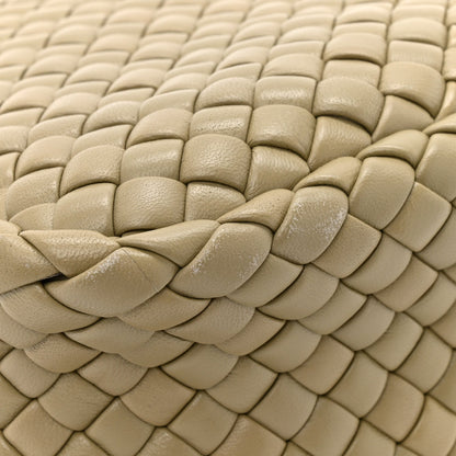 Bottega Veneta Nappa Intrecciato Small Cobble Shoulder Bag Camel
