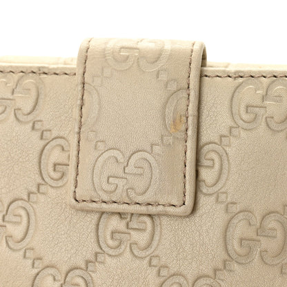 Gucci Guccissima Princy French Flap Wallet Off White