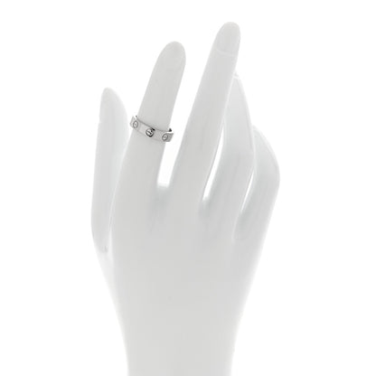 Cartier 18K White Gold Diamond 4mm LOVE Wedding Band Ring 48 4.5
