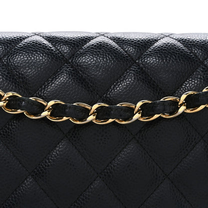 Chanel Caviar Quilted Jumbo Double Flap Black